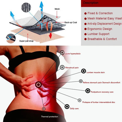 Faja ajustable autocalentable magnética