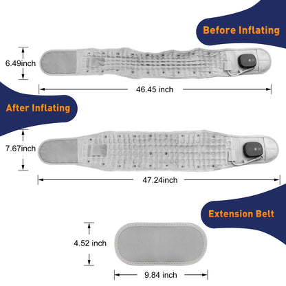 Cinturón calefactor inflable con masajeador de cintura .