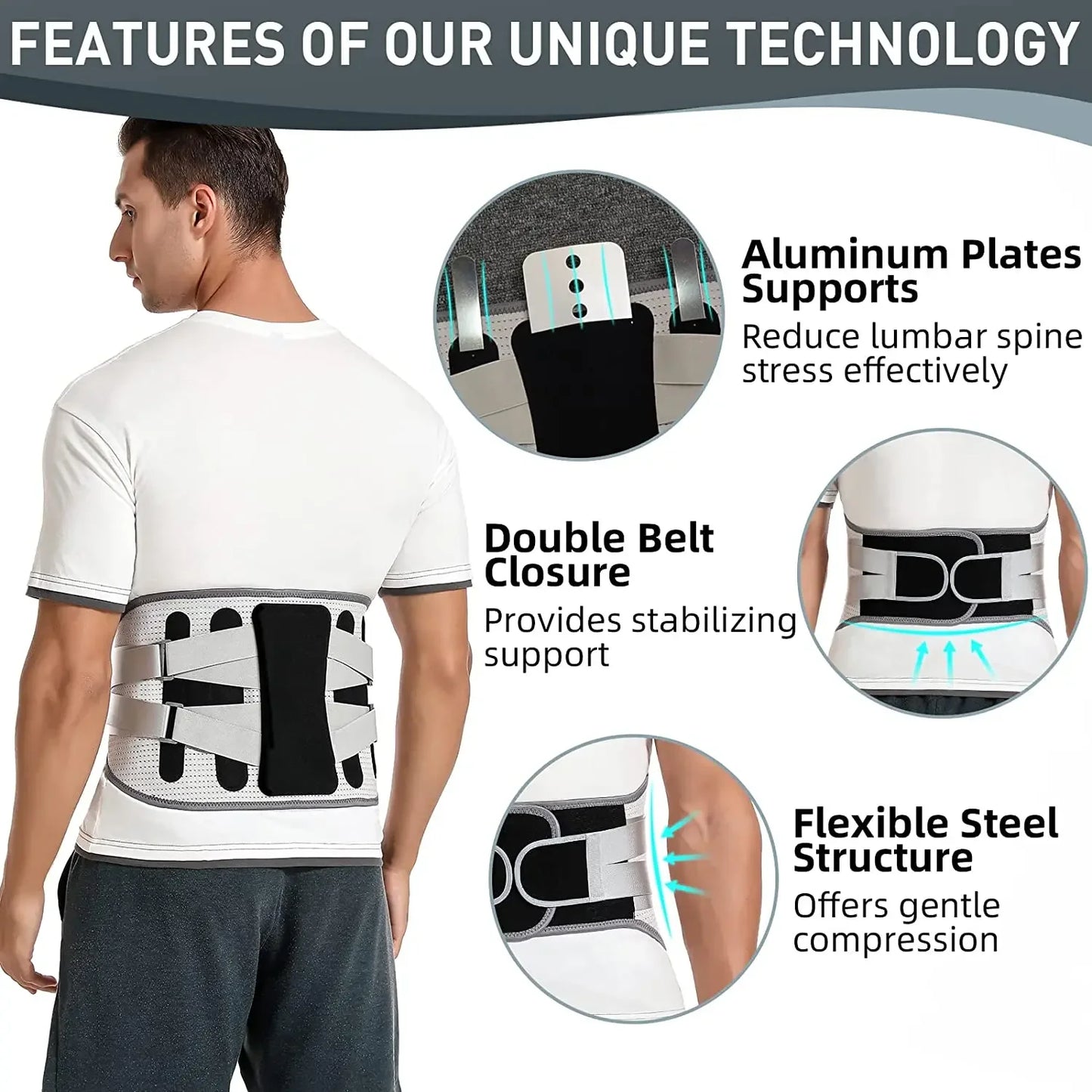 Cinturón de soporte lumbar para hernia de disco ortopédico